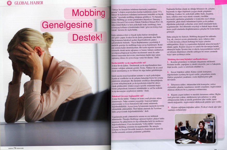 Global Haber Dergisi - Mobbing Genelgesine Destek!
